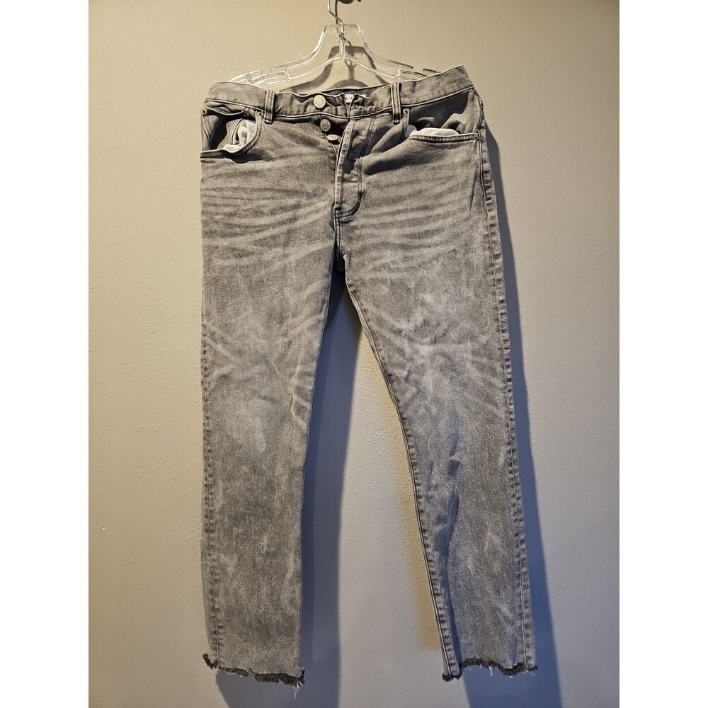 Pacsun Mens Vintage Loose Size 30x30 Light Gray Button Fly Jeans